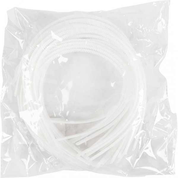 Diadeem - 8 mm - wit - 20 st