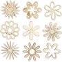 Houten decoraties - Bloemen - 45 st