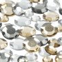 Strasstenen - gouden olie - Rond - 6+9+12 mm - 360 st