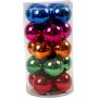 Kerstboomballen - felle kleuren - 6 cm - 20 st