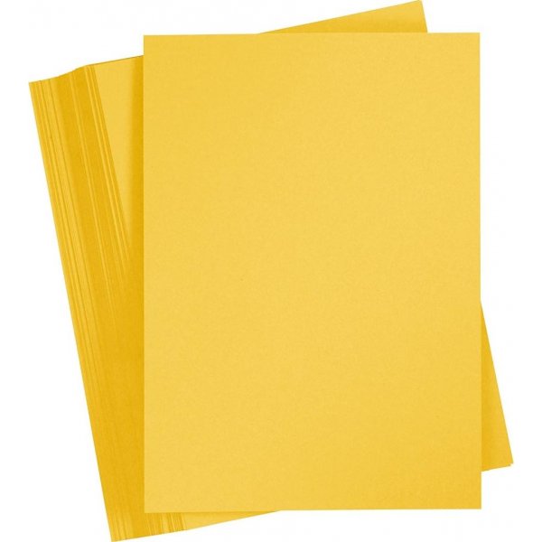 Gekleurd karton - zonnegeel - A4 - 180 gr - 100 vellen