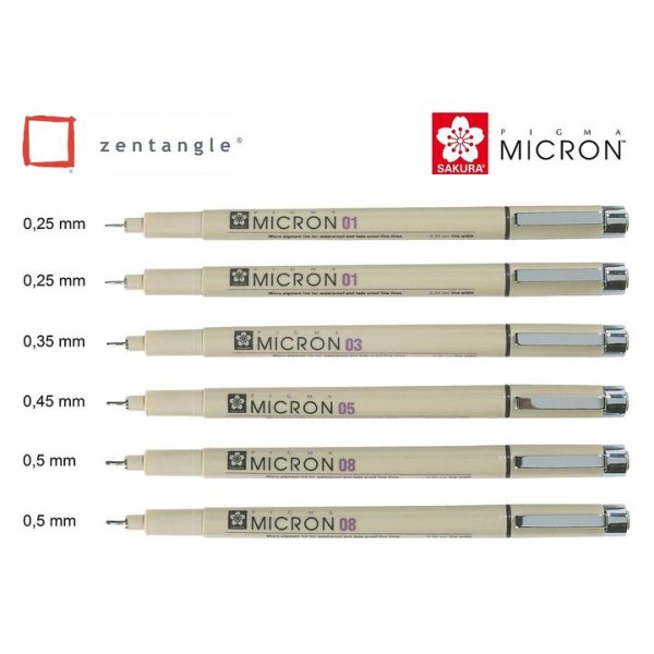 Zentangle-tool - 6 onderdelen Zentangle-tool - 6 onderdelen