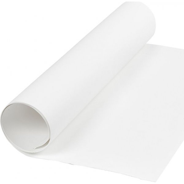 Lederpapier - wit - effen - 1 m