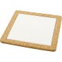 Onderzetters met kurkframe - wit - 10 st