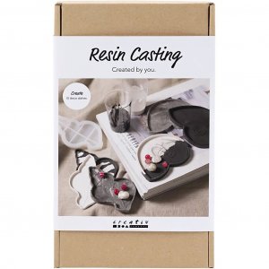 DIY Kit - Harsgieten schelpenschalen - Zwart & wit DIY Kit - Harsgieten schelpenschalen - Zwart & wit