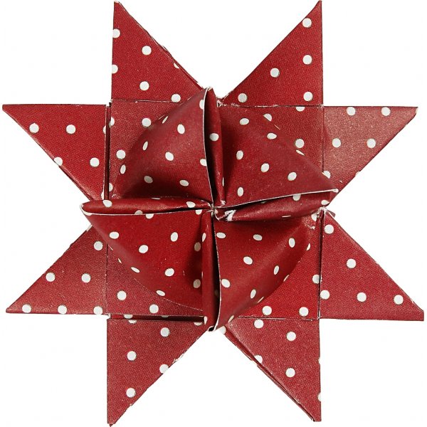 Sterstroken - rood - wit - Ø6,5+11,5 cm - 60 stroken Sterstroken - rood - wit - Ø6,5+11,5 cm - 60 stroken