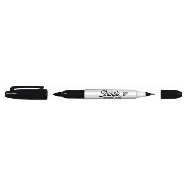 Sharpie Twin Tip permanente marker - zwart