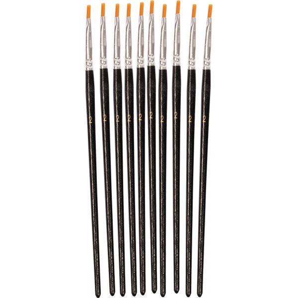 Synthetische borstel plat nr. 2 - 10 stuks