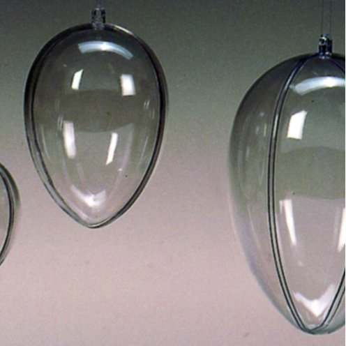 Plastic ei - kristalhelder scheidbaar (PS) Plastic ei - kristalhelder scheidbaar (PS)