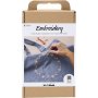 DIY Kit Borduren - duifblauw - Textielzakje