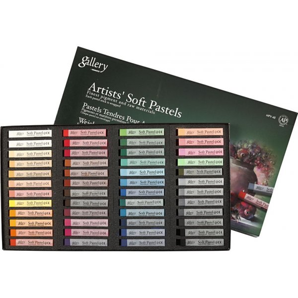 Gallery droge pastelkleuren - gemengde kleuren - 48 st