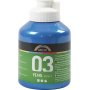 Schoolverf Acryl - Metallic - blauw - metallic - 500 ml