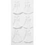 Stickers - wit - jurk - 6 st