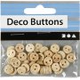Houten knopen 8 mm - 50 st