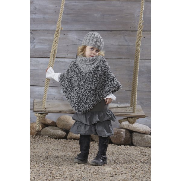 Breipatroon - Kinderponcho en muts