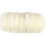 Gekaarde Wol - wit - 100 gr