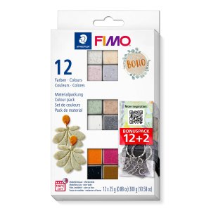 FIMO Effect boetseerklei boho kleuren set - 12x25 g FIMO Effect boetseerklei boho kleuren set - 12x25 g