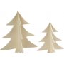 3D Kerstbomen - 2 st