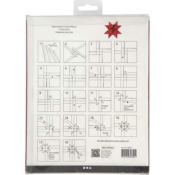 Sterstroken - rood - Ø6,5 cm, 500 stroken Sterstroken - rood - Ø6,5 cm, 500 stroken