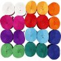 Rollen crpepapier - gemengde kleuren - 20 rollen