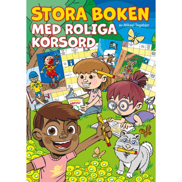 Groot boek met leuke kruiswoordraadsels