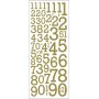 Glitterstickers - goud - cijfers - 2 vellen