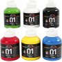 Schoolverf - Acryl - primaire kleuren - glanzend - 6 x 500 ml