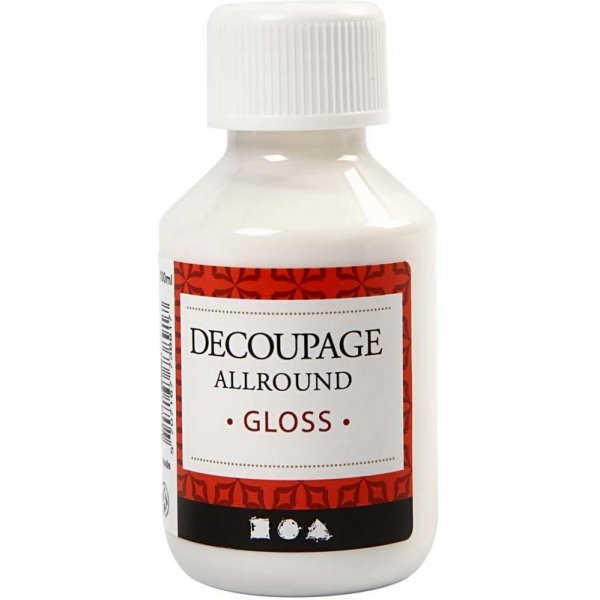 Decoupagelak - rondom - glanzend - 100 ml Decoupagelak - rondom - glanzend - 100 ml