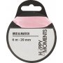 Satijnen lint - lichtrood - B20 mm - 6 m