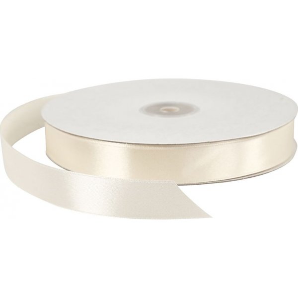 Satijnen lint - gebroken wit - B20 mm - 100 m