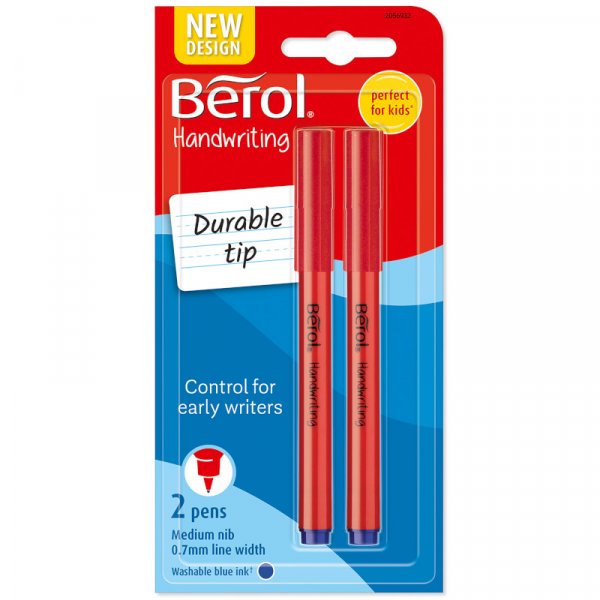 Vezelpen Berol - Handschriftpen - Ronde vorm - Blauw