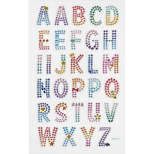 Diamantstickers - het alfabet