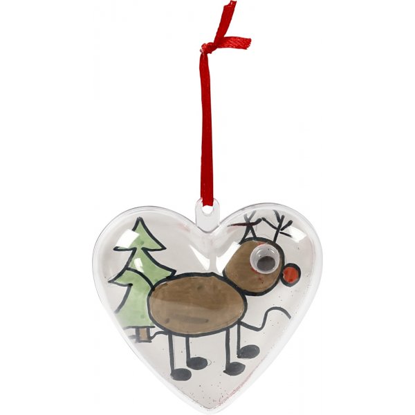 Decoratief hart - transparant - 10 st Decoratief hart - transparant - 10 st