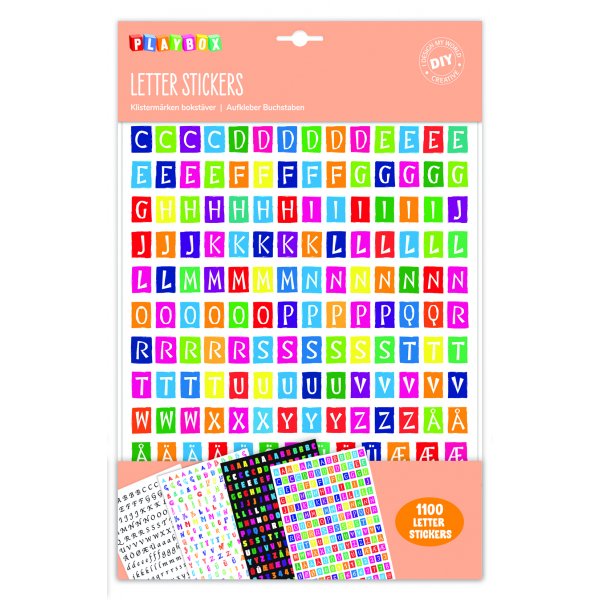 Stickers brieven 6 vellen Stickers brieven 6 vellen