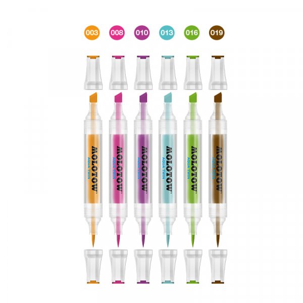 Aquarelstiftset Aqua Twin 6 Pennen - Kleur II