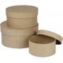 Ronde dozen van papier-mach - 3 st