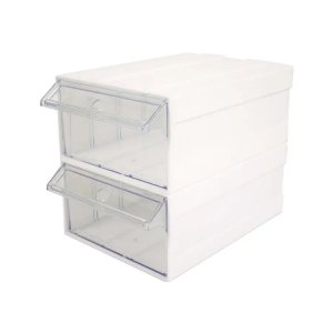 Bouwbare opbergdozen (2 stuks) - Transparant Bouwbare opbergdozen (2 stuks) - Transparant