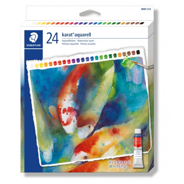 Aquarelverf 12 ml - 24 kleuren