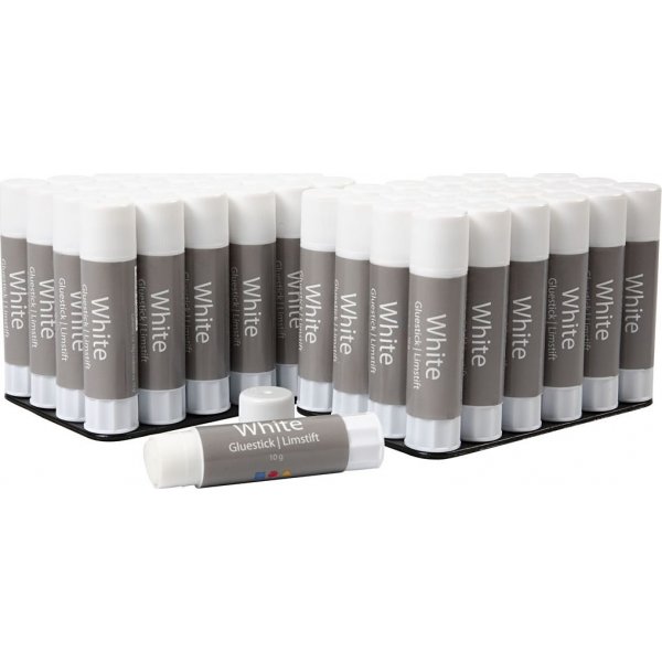 Witte lijmstift - 48 st