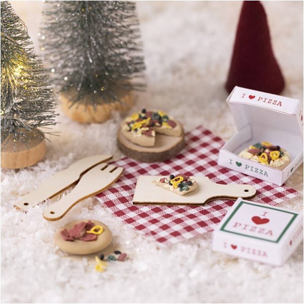 Mini bouwpakket Kerstmandeur - Pizza Mini bouwpakket Kerstmandeur - Pizza