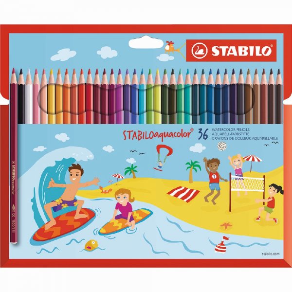 Aquarelpotloden Aquacolor - 36-pack