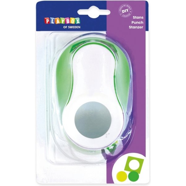 Punchcirkel 5 cm - Groen/wit