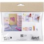 Mini DIY Kit Decoratie, pastelgeel, pastelpaars, pastelroze, Taarten