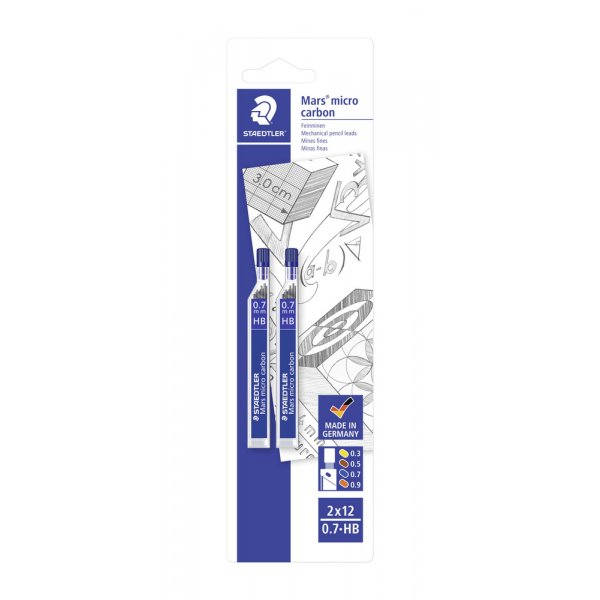 Pin Mars microkoolstof 0,7 mm 2-pack - HB