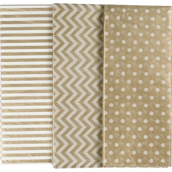 Vloeipapier - goud - 50 x 70 cm - 17 gr - 6 vellen