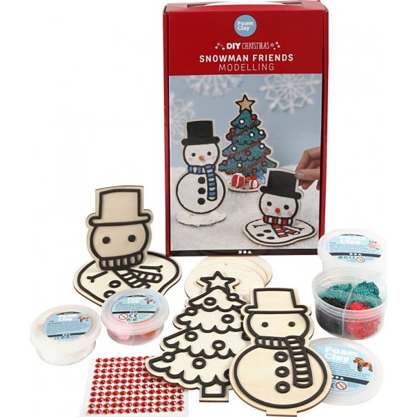 Knutselset - Sneeuwpop en kerstboom