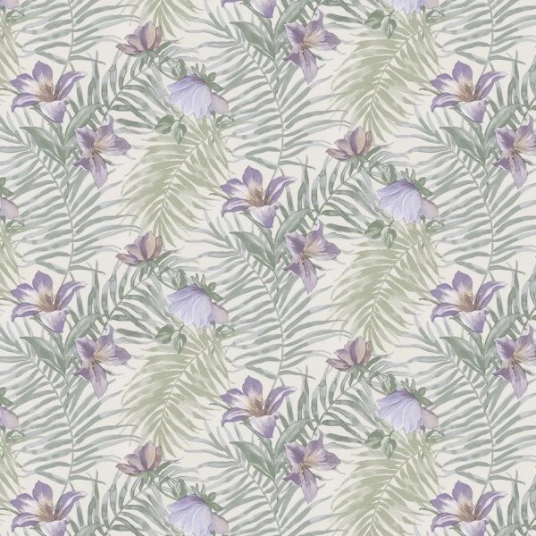 Waxdoek PVC Fleur - Paars