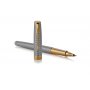 Balpen Parker - Sonnet Chiselled Silver - GT Rollerball - Fijn zwart