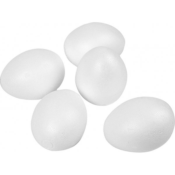 Piepschuim eieren - wit - H8 cm - 50 st