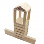 Bouwbare houten tegels 200 stuks - Houtkleurig